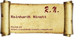 Reinhardt Ninett névjegykártya